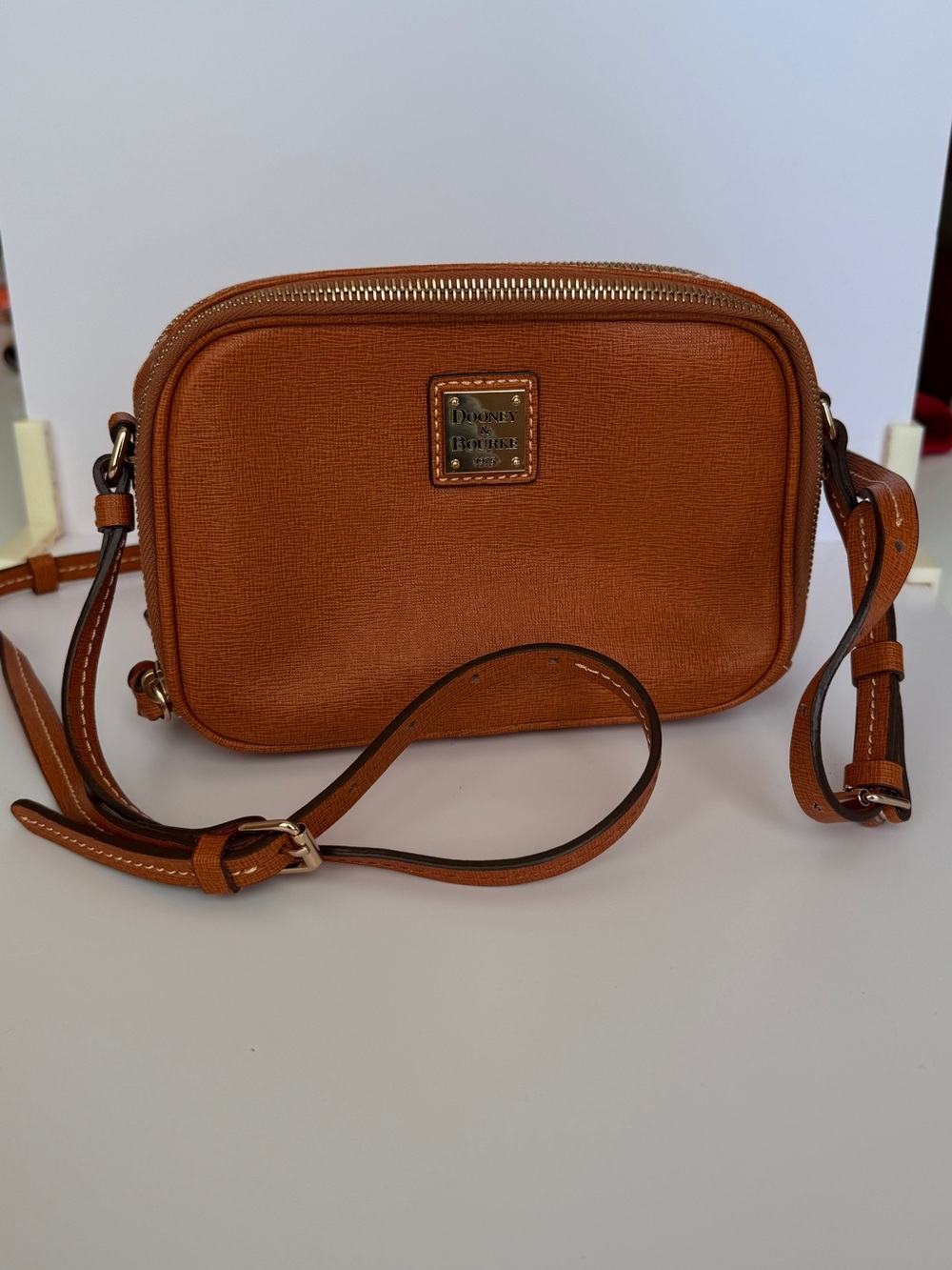 Dooney & Bourke Tan Pebbled Leather Crossbody